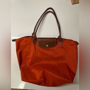Rust Orange Longchamp Tote
